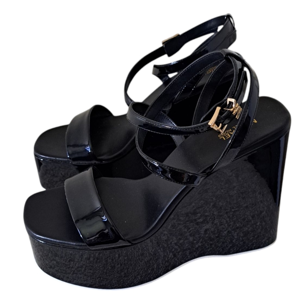 Michael Kors Black Paola Wedge 9.5 NEW